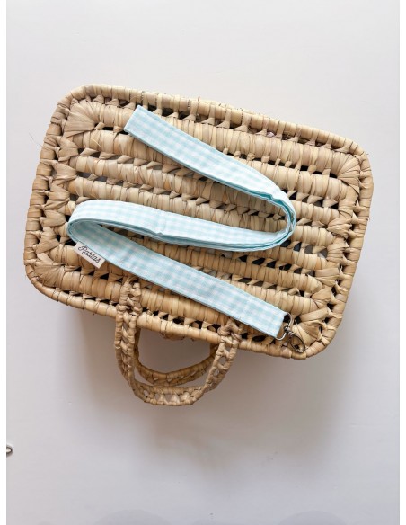 Cuelgamovil Vichy aguamarina