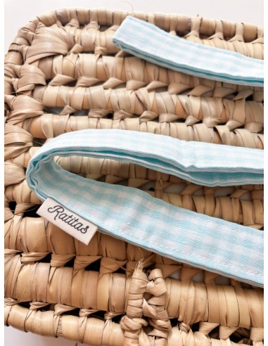 Cuelgamovil Vichy aguamarina