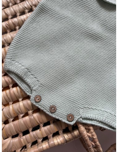 Pelele punto cuello Volante mint