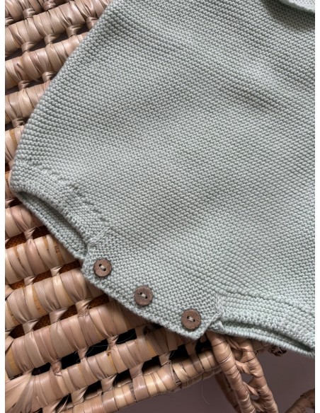 Pelele punto cuello Volante mint