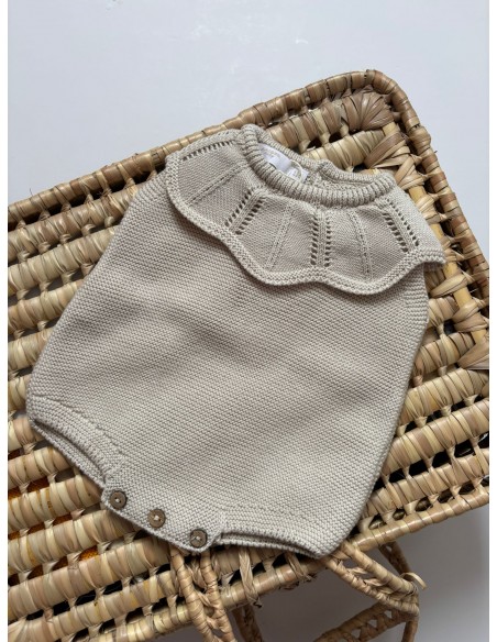 Pelele punto cuello Volante Tierra