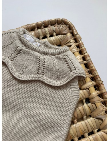 Pelele punto cuello Volante Tierra