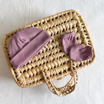 Gorro + manoplas Mauve